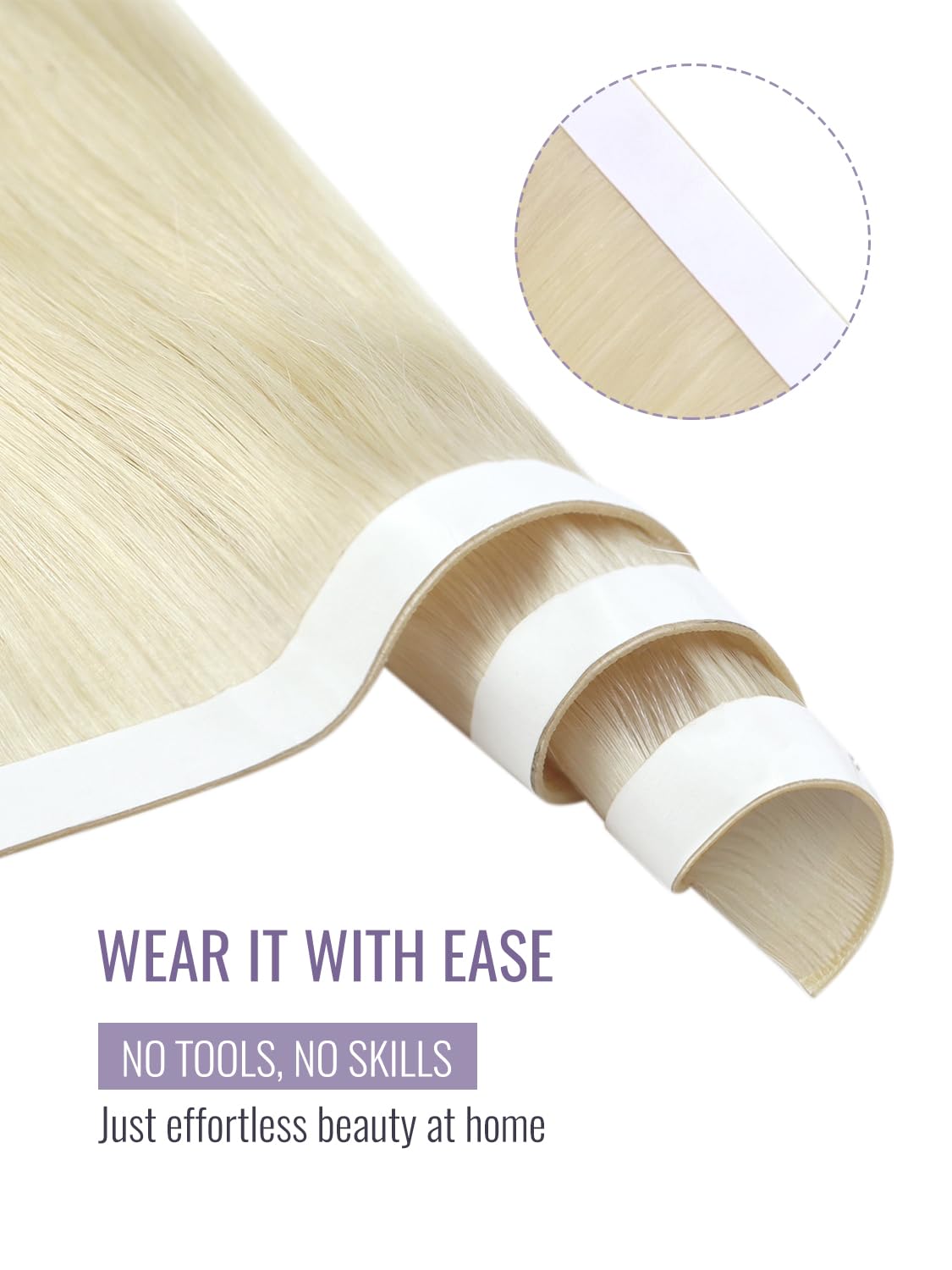 Moresoo Tape in Weft Наращиван – обзор и цена Invisible Tape In Extensions Real Hair