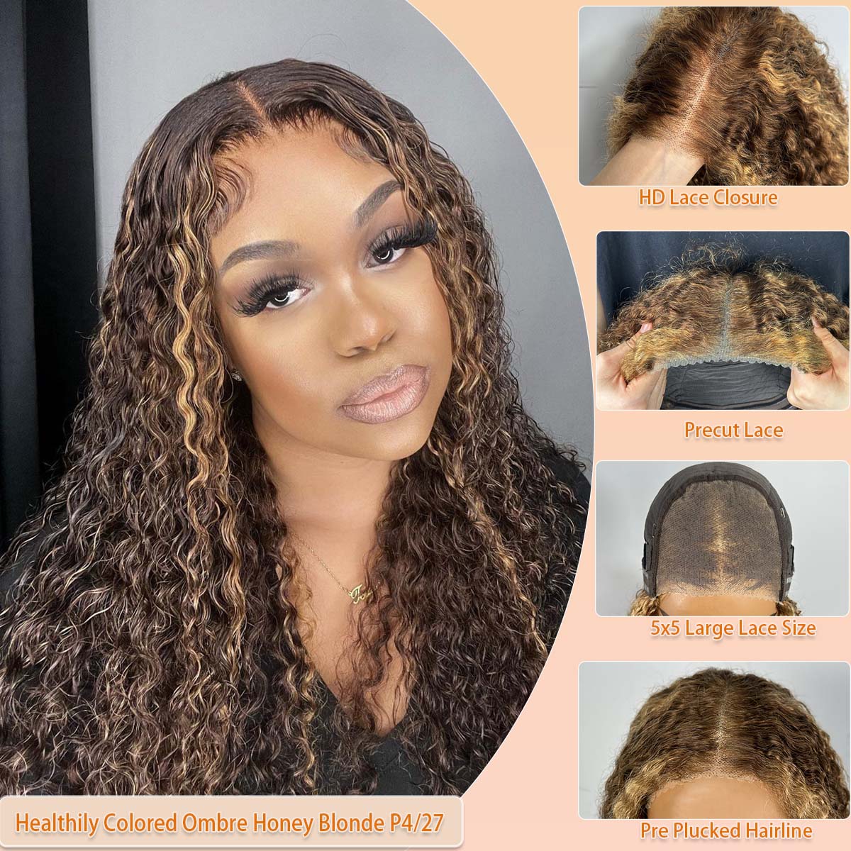 Парик Wear & Go P427, медово-р – обзор и цена Glueless Wear And Go Human Hair Wig
