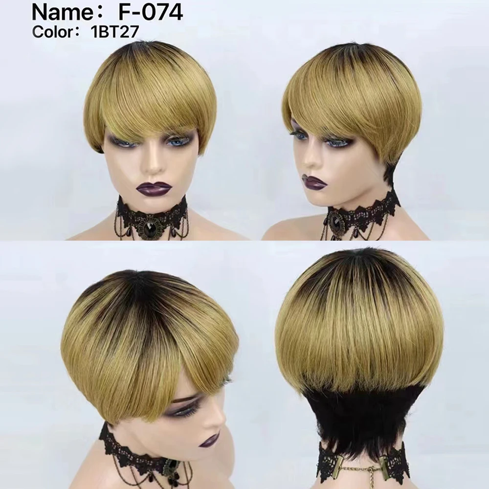 8-дюймовый короткий парик из в – обзор и цена Short Pixie Cut Wig Human Hair Cheap