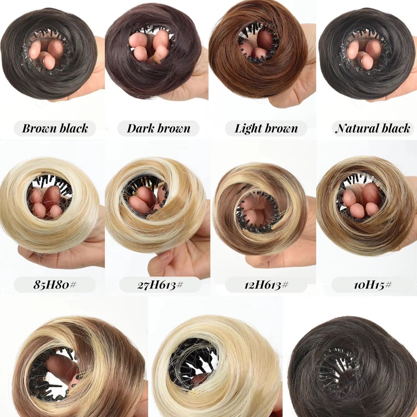 Синтетическая мини-заколка-кра – обзор и цена Claw Clip Messy Bun Hair Piece