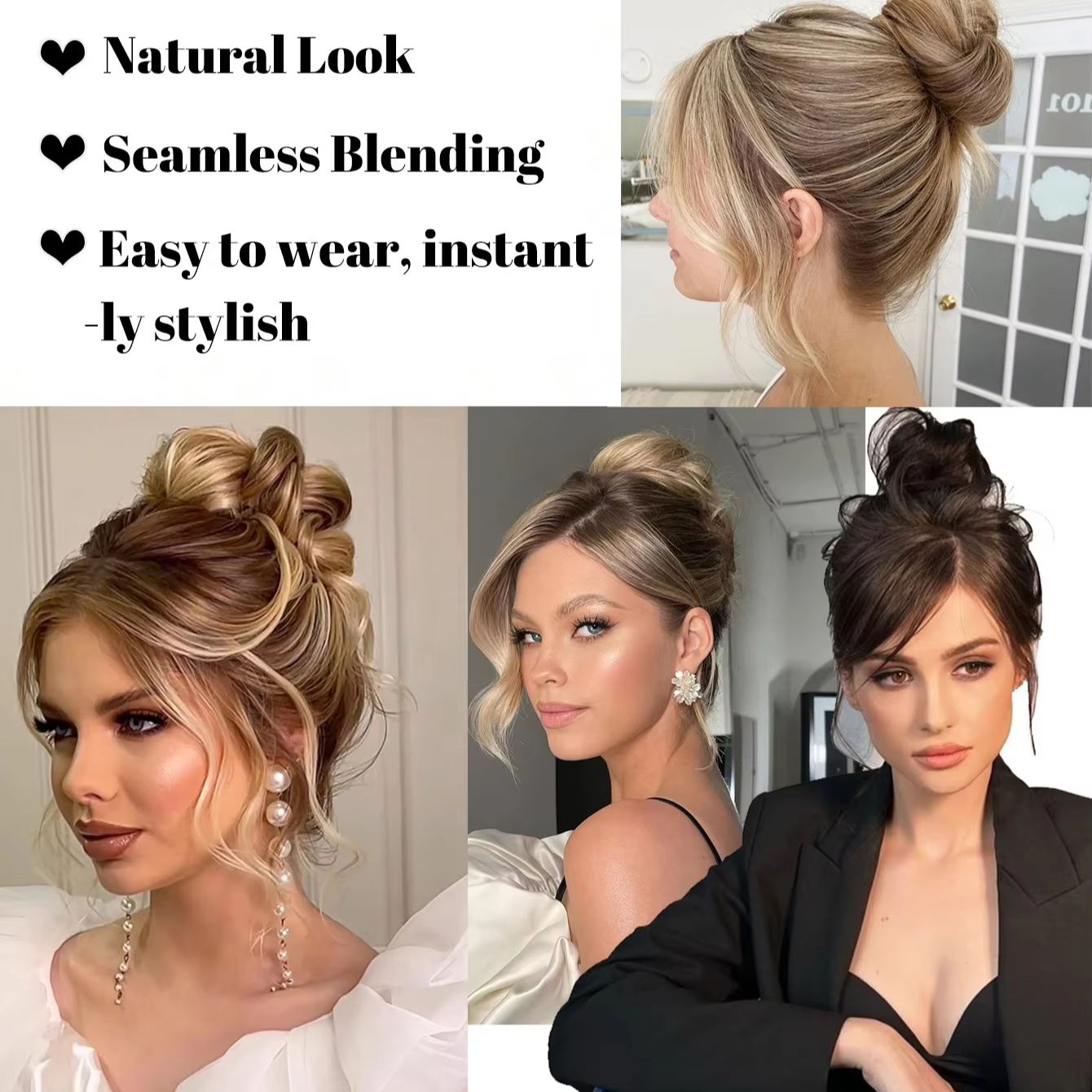 Синтетическая мини-заколка-кра – обзор и цена Claw Clip Messy Bun Hair Piece
