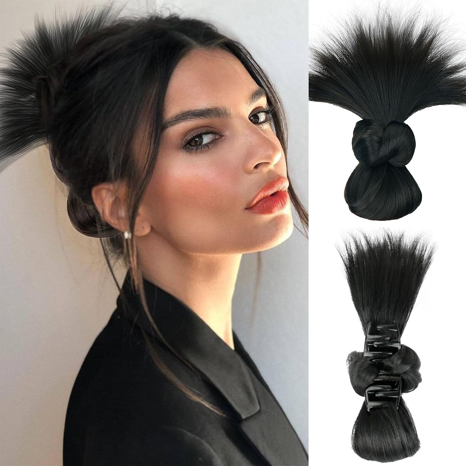 Накладной пучок для волос темн – обзор и цена Claw Clip Messy Bun Hair Piece