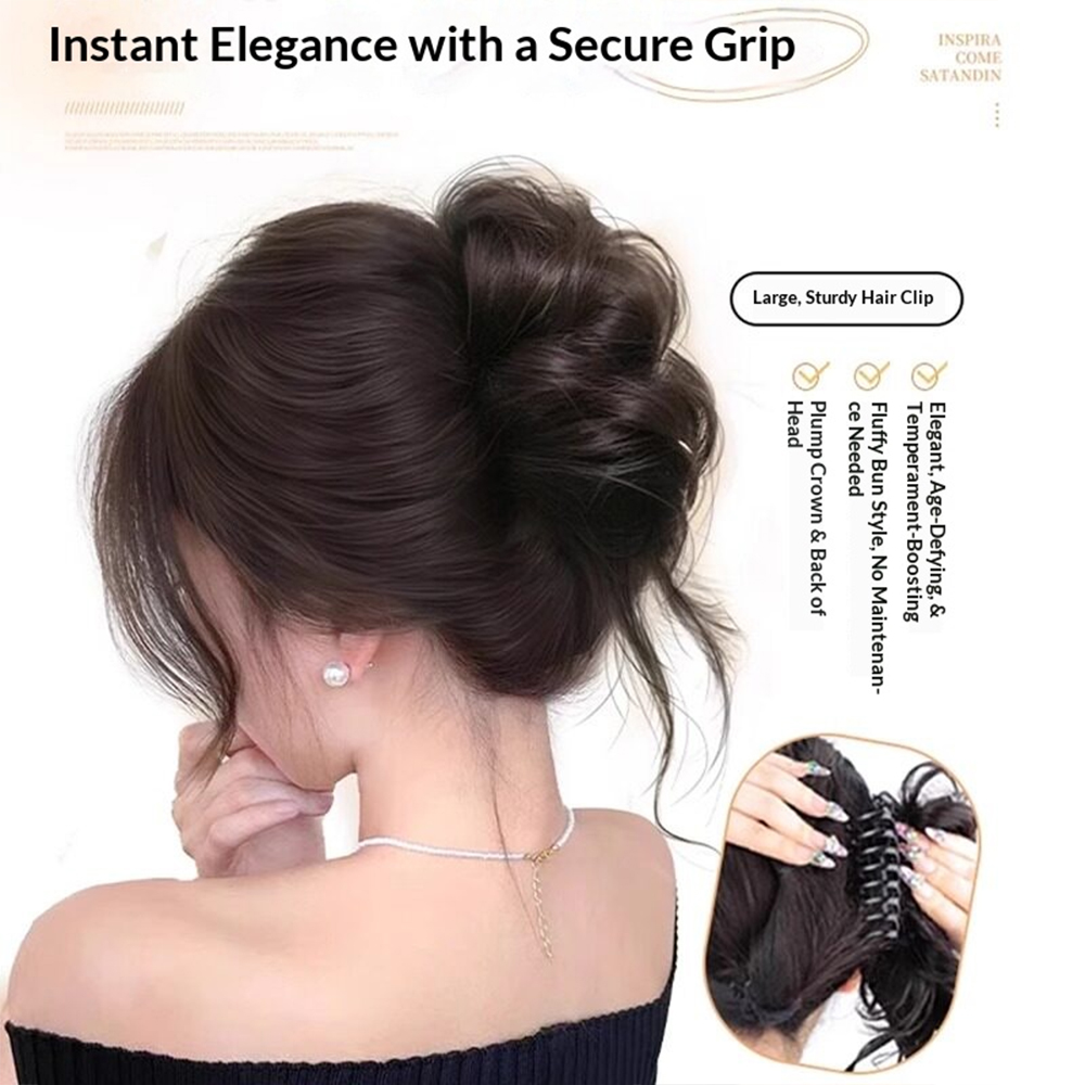 Элегантный накладной пучок-шин – обзор и цена Claw Clip Messy Bun Hair Piece